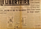 Le libertaire. Organe de la fédération anarchiste. N° 350. Enfants Finaly. Le chômage. Viet-Nam et Espagne .... LE LIBERTAIRE 