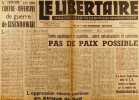 Le libertaire. Organe de la fédération anarchiste. N° 357. Invasion du Laos. Afrique du Sud. Rosenberg .... LE LIBERTAIRE 