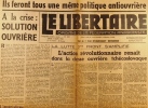 Le libertaire. Organe de la fédération anarchiste. N° 364. Tchécoslovaquie - Churchill, enfants Finaly .... LE LIBERTAIRE 