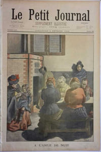 Le Petit journal - Supplément illustré N° 585 : A l'asile de nuit (Gravure en première page). Gravure en dernière page : Enfant enlevés par des nomades.