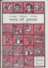 Vers et prose. Classe de 5e (cinquième). (cycle d'observation). ROUGER Gilbert - FRANCE Robert - HUBAC André 