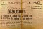 Le Monde libertaire N° 70. Organe de la Fédération anarchiste. Mensuel. Cuba ; Algérie ; La 4e page est une affiche : Au peuple (après le procès des ...