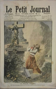 Le Petit journal - Supplément illustré N° 933 : En Bavière, une jeune fille se brûle au pied d'un calvaire.(Gravure en première page). Gravure en dernière page: Chasse à l'éléphant en automobile.(A Hambourg).