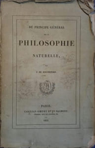 Du principe général de la philosophie naturelle.