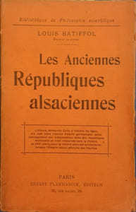 Les anciennes républiques alsaciennes.