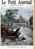 Le Petit journal - Supplément illustré N° 558 : Une courageuse fillette (Sauvetage à la baignade de Port-à-l'Anglais). (Gravure en première page). ...