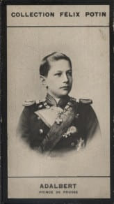 Photographie de la collection Félix Potin (4 x 7,5 cm) représentant : Prince Adalbert de Prusse.