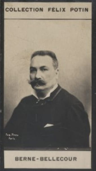 Photographie de la collection F&eacute;lix Potin (4 x 7,5 cm) repr&eacute;sentant : Berne-Bellecour, peintre.. BERNE-BELLECOUR (Etienne) Photo Eug&egrave;ne Pirou.