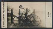 Photographie de la collection Félix Potin (4 x 7,5 cm) représentant : Luigi Bixio, cycliste.. BIXIO (Luigi) - (Photo de la 2e collection Félix Potin) 