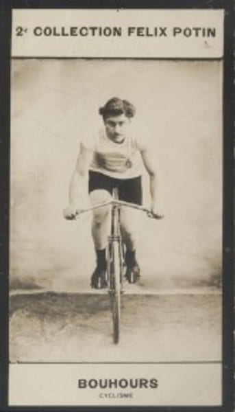 Photographie de la collection F&eacute;lix Potin (4 x 7,5 cm) repr&eacute;sentant : Jules Bouhours, cycliste.. BOUHOURS (Jules) - (Photo de la 2e collection F&eacute;lix ...