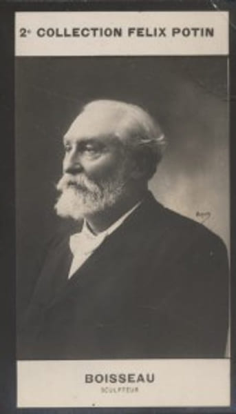 Photographie de la collection F&eacute;lix Potin (4 x 7,5 cm) repr&eacute;sentant : Emile-Andr&eacute; Boisseau, sculpteur.. BOISSEAU (Emile-Andr&eacute;) - (Photo de la 2e ...