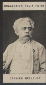 Photographie de la collection F&eacute;lix Potin (4 x 7,5 cm) repr&eacute;sentant : Ernest Carrier-Belleuse, peintre.. CARRIER-BELLEUSE (Ernest) 