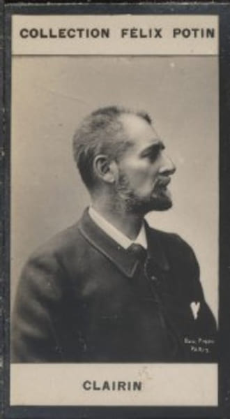 Photographie de la collection F&eacute;lix Potin (4 x 7,5 cm) repr&eacute;sentant : Georges Clairin, peintre.. CLAIRIN (Georges) Photo Eug&egrave;ne Pirou.