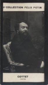Photographie de la collection F&eacute;lix Potin (4 x 7,5 cm) repr&eacute;sentant : Charles Cottet, peintre.. COTTET (Charles) - (Photo de la 2e collection F&eacute;lix ...