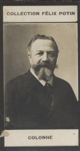 Photographie de la collection F&eacute;lix Potin (4 x 7,5 cm) repr&eacute;sentant : Edouard Colonne, musicien.. COLONNE (Edouard) 