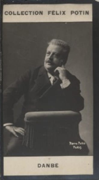 Photographie de la collection F&eacute;lix Potin (4 x 7,5 cm) repr&eacute;sentant : Albert Danb&eacute; - Chef d'orchestre.. DANBE (Albert) Photo Pierre Petit.