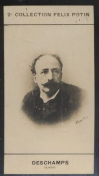 Photographie de la collection F&eacute;lix Potin (4 x 7,5 cm) repr&eacute;sentant : Louis Deschamps, peintre.. DESCHAMPS (Louis) - (Photo de la 2e collection F&eacute;lix ...