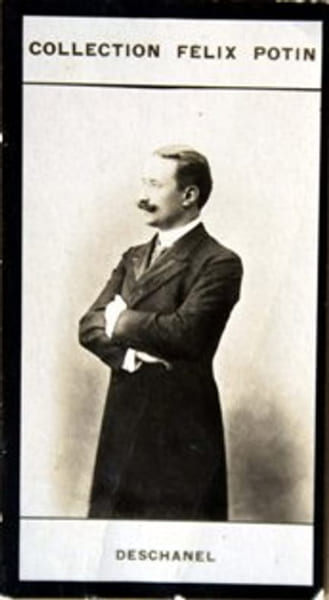 Photographie de la collection F&eacute;lix Potin (4 x 7,5 cm) repr&eacute;sentant : Paul Deschanel, homme politique.. DESCHANEL (Paul) 