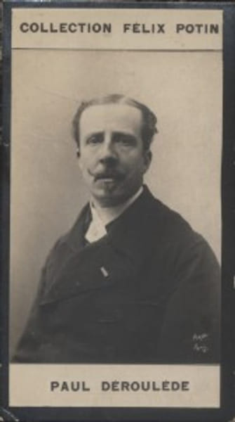 Photographie de la collection F&eacute;lix Potin (4 x 7,5 cm) repr&eacute;sentant : Paul D&eacute;roul&egrave;de, homme de lettres et homme politique.. DEROULEDE (Paul) Photo ...