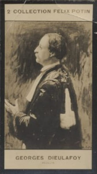 Photographie de la collection F&eacute;lix Potin (4 x 7,5 cm) repr&eacute;sentant : Georges Dieulafoy, m&eacute;decin.. DIEULAFOY (Georges) - (Photo de la 2e collection ...