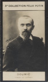 Photographie de la collection Félix Potin (4 x 7,5 cm) représentant : Doumic, homme de lettres.. DOUMIC (Homme de lettres) - (Photo de la 3e ...