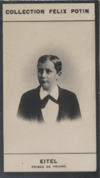 Photographie de la collection F&eacute;lix Potin (4 x 7,5 cm) repr&eacute;sentant : Prince Eitel de Prusse.. EITEL (Prince de Prusse) 