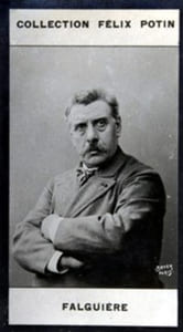 Photographie de la collection Félix Potin (4 x 7,5 cm) représentant : Alexandre Falguière, sculpteur.