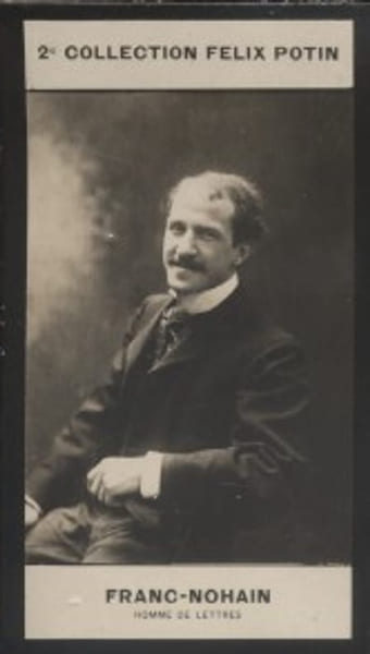 Photographie de la collection F&eacute;lix Potin (4 x 7,5 cm) repr&eacute;sentant : Franc-Nohain, homme de lettres.. FRANC-NOHAIN (Homme de lettres) - (Photo de la ...