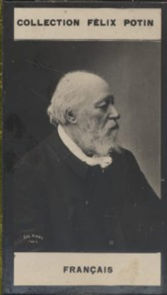Photographie de la collection F&eacute;lix Potin (4 x 7,5 cm) repr&eacute;sentant : Louis Fran&ccedil;ais, peintre.. FRAN&Ccedil;AIS (Louis) Photo Eug&egrave;ne Pirou.