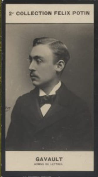 Photographie de la collection F&eacute;lix Potin (4 x 7,5 cm) repr&eacute;sentant : Paul Gavault, homme de lettres.. GAVAULT (Paul) - (Photo de la 2e collection ...
