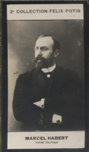 Photographie de la collection F&eacute;lix Potin (4 x 7,5 cm) repr&eacute;sentant : Marcel Habert, homme politique.. HABERT (Marcel) - (Photo de la 2e collection ...