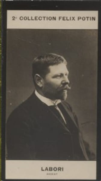 Photographie de la collection F&eacute;lix Potin (4 x 7,5 cm) repr&eacute;sentant : Fernand Labori, avocat.. LABORI (Fernand) - (Photo de la 2e collection F&eacute;lix ...