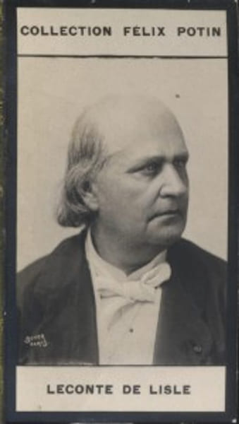 Photographie de la collection F&eacute;lix Potin (4 x 7,5 cm) repr&eacute;sentant : Leconte de Lisle, homme de lettres.. LECONTE DE LISLE (Charles) 