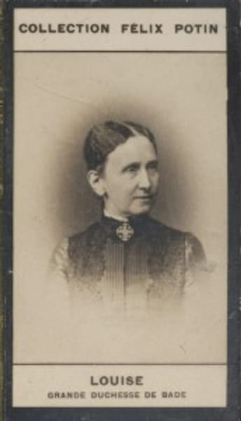 Photographie de la collection F&eacute;lix Potin (4 x 7,5 cm) repr&eacute;sentant : Grande Duchesse Louise de Bade.. LOUISE - Grande Duchesse de Bade 