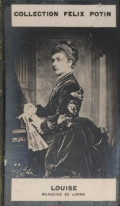 Photographie de la collection Félix Potin (4 x 7,5 cm) représentant : Louise - Marquise de Lorne.. LOUISE - Marquise de Lorne 