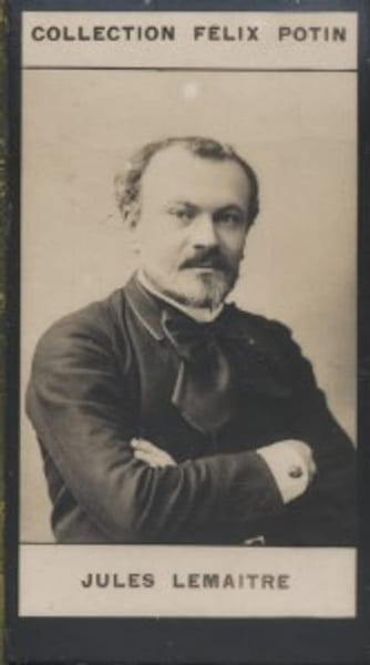 Photographie de la collection F&eacute;lix Potin (4 x 7,5 cm) repr&eacute;sentant : Jules Lema&icirc;tre, homme de lettres.. LEMAITRE (Jules) 