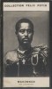 Photographie de la collection Félix Potin (4 x 7,5 cm) représentant : Makonnen - Ras d'Abyssinie.. MAKONNEN (Ras d'Abyssinie) 