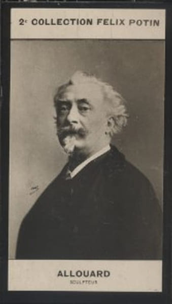 Photographie de la collection F&eacute;lix Potin (4 x 7,5 cm) repr&eacute;sentant : Henri-Emile Allouard, sculpteur.. ALLOUARD (Henri-Emile) - (Photo de la 2e ...