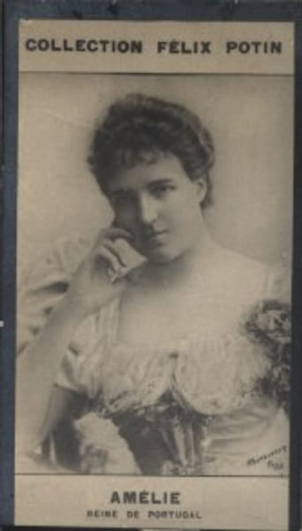 Photographie de la collection F&eacute;lix Potin (4 x 7,5 cm) repr&eacute;sentant : Am&eacute;lie - Reine de Portugal.. AMELIE - Reine de Portugal 