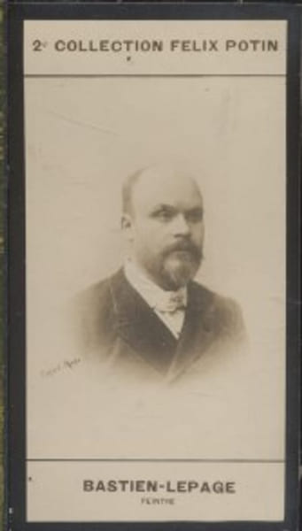 Photographie de la collection F&eacute;lix Potin (4 x 7,5 cm) repr&eacute;sentant : Jules Bastien-Lepage, peintre.. BASTIEN-LEPAGE (Jules) - (Photo de la 2e ...