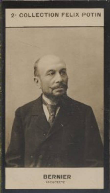 Photographie de la collection Félix Potin (4 x 7,5 cm) représentant : Stanislas-Louis Bernier, architecte.. BERNIER (Stanislas-Louis) - (Photo de la ...
