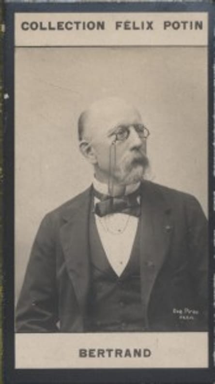 Photographie de la collection Félix Potin (4 x 7,5 cm) représentant : Edmond Bertrand - Magistrat.. BERTRAND (Edmond) 