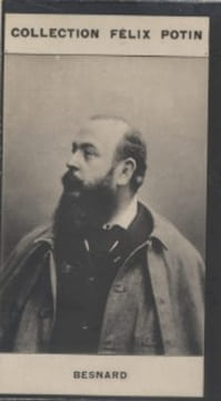 Photographie de la collection Félix Potin (4 x 7,5 cm) représentant : Albert Besnard, peintre.. BESNARD (Albert)