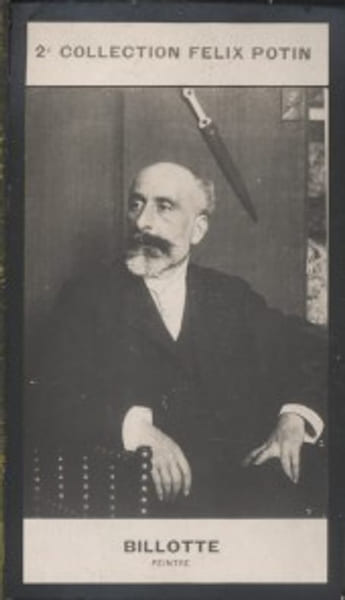 Photographie de la collection F&eacute;lix Potin (4 x 7,5 cm) repr&eacute;sentant : Ren&eacute; Billotte, peintre.. BILLOTTE (Ren&eacute;) - (Photo de la 2e collection F&eacute;lix ...