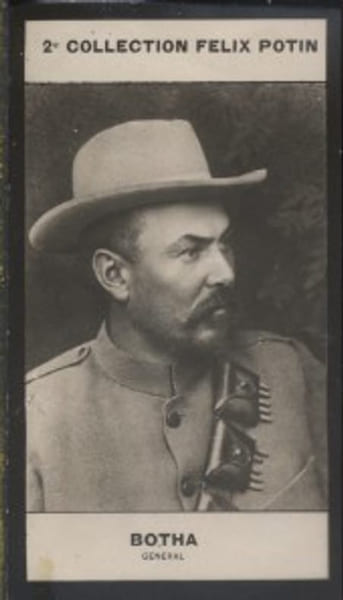 Photographie de la collection F&eacute;lix Potin (4 x 7,5 cm) repr&eacute;sentant : G&eacute;n&eacute;ral Louis Botha.. BOTHA (Louis) - (Photo de la 2e collection F&eacute;lix Potin) 