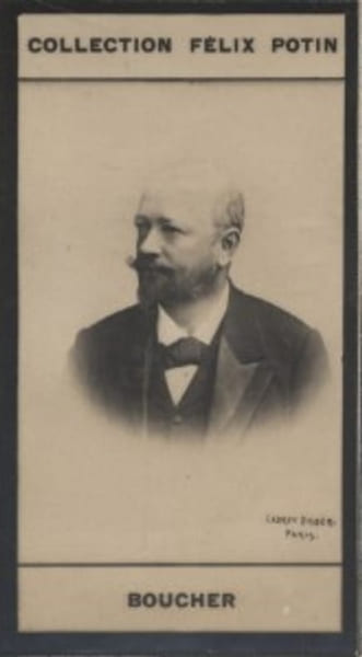 Photographie de la collection F&eacute;lix Potin (4 x 7,5 cm) repr&eacute;sentant : Henry Boucher, homme politique.. BOUCHER (Henry) - (Photo de la 2e collection ...