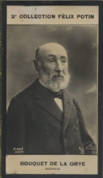 Photographie de la collection F&eacute;lix Potin (4 x 7,5 cm) repr&eacute;sentant : Jean-Jacques-Anatole Bouquet de le Grye, ing&eacute;nieur.. BOUQUET DE LA GRYE ...