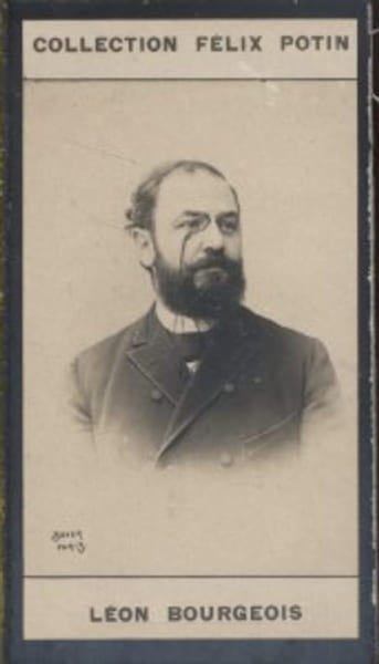 Photographie de la collection F&eacute;lix Potin (4 x 7,5 cm) repr&eacute;sentant : L&eacute;on Bourgeois, homme politique.. BOURGEOIS (L&eacute;on) Photo Boyer.