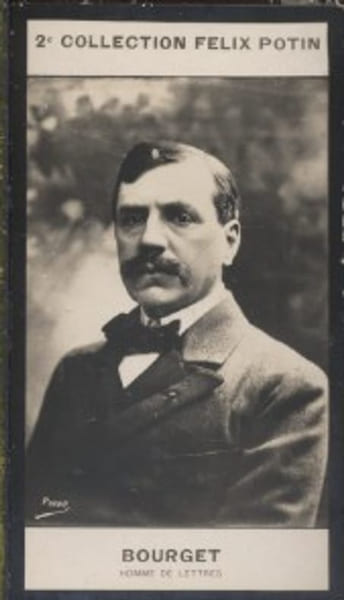 Photographie de la collection F&eacute;lix Potin (4 x 7,5 cm) repr&eacute;sentant : Paul Bourget, homme de lettres.. BOURGET (Paul) - (Photo de la 2e collection ...