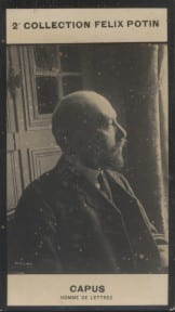 Photographie de la collection F&eacute;lix Potin (4 x 7,5 cm) repr&eacute;sentant : Alfred Capus, homme de lettres.. CAPUS (Alfred) - (Photo de la 2e collection ...